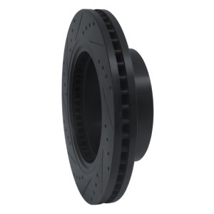 Nissan NV1500 Brake Rotor (1) - Front Right - R1 Concepts - Drilled & Slotted - Black - `12-`21